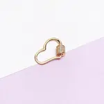 925 Sterling Silver Micro Pave Clear Cubic Zirconia Locking Carabiner Clasps