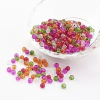 Baking Painted Crackle Glass Beads