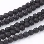 Natural Lava Rock Stone Bead Strands