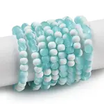 Frosted Crackle Glass Beads