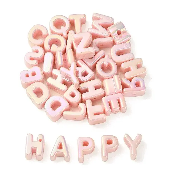 UV Plating Rainbow Iridescent Acrylic Beads