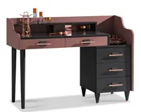 Toaletní stolek/psací stůl khalisa - růžová, černá