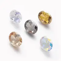 Electroplated Cubic Zirconia Pointed Back Cabochons