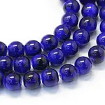 Baking Painted Glass Round Bead Strands