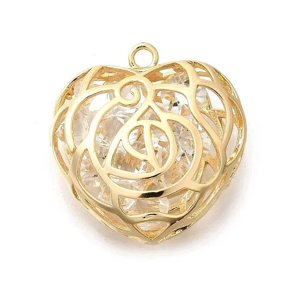 Brass with Cubic Zirconia Pendants