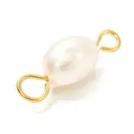Natural Cultured Freshwater Pearl Beads Links Connectors