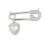 Brass Micro Pave Clear Cubic Zirconia Pendants