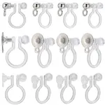 60Pcs 3 Styles Plastic U Type Clip-on Earring Findings