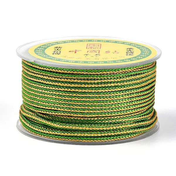 11M Polycotton Metallic Braided Cord