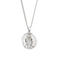 Brass Micro Pave Coloful Cubic Zirconia Pendant Necklaces