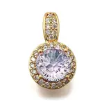 Brass Micro Pave Cubic Zirconia Pendants