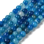 Dyed & Heated Natural Dragon Veins Agate Beads Strands