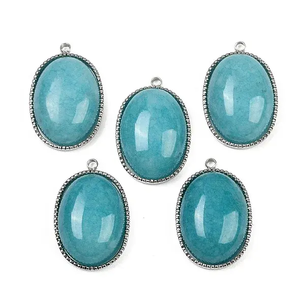 Dyed Natural White Jade Pendants