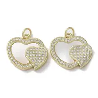 Brass Micro Pave Cubic Zirconia Pendants
