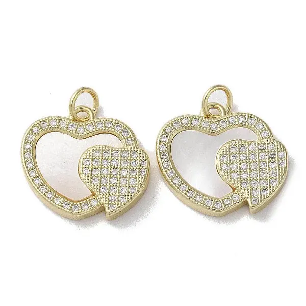Brass Micro Pave Cubic Zirconia Pendants
