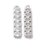 Brass with Clear Glass Pendants