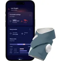 Owlet Dream Sock 0-18 m chytrá ponožka Bedtime Blue 2x1 pár