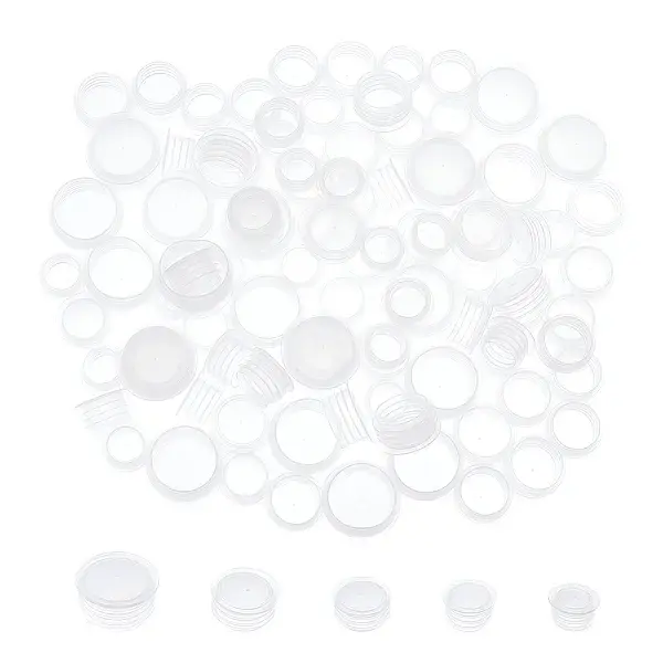 100Pcs 5 Style PE Plastic Bottle Stoppers