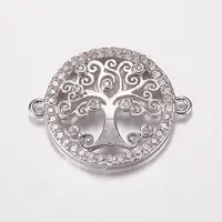 Brass Micro Pave Cubic Zirconia Links