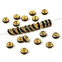 Brass Grade A Rhinestone Spacer Beads