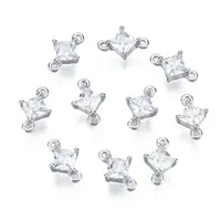 Long-Lasting Plated 925 Sterling Silver Cubic Zirconia Links
