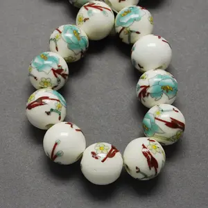 Handmade Printed Porcelain Beads