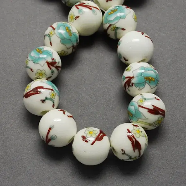 Handmade Printed Porcelain Beads