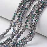 Electroplate Transparent Glass Beads Strands