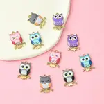 10Pcs 5 Colors Printed Alloy Pendants