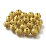 Painted Natural Wood Beehive Beads