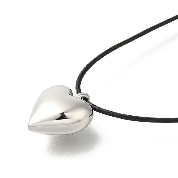 304 Stainless Steel Heart Pendant Necklaces for Women
