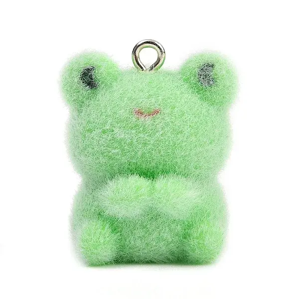 Flocky Opaque Resin Pendants