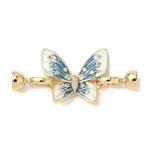 Butterfly Brass Micro Pave Clear Cubic Zirconia Fold Over Clasps