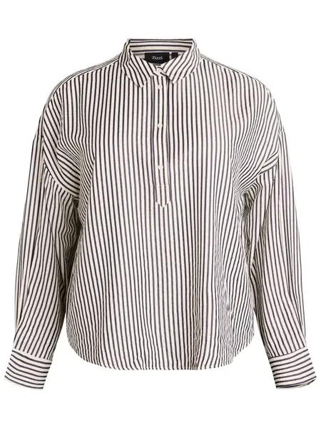 Zizzi Blúzka 'Manavas'  čierna / biela