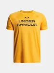 Chlapecké tričko Under Armour UA Tech Split Wordmark SS-ORG - Kluci