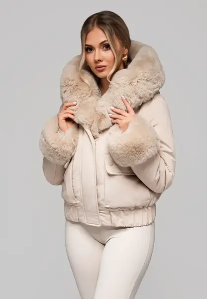 Edoti Women's jacket with detachable fur OW-JALP-0100 v2