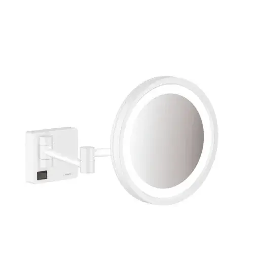 Hansgrohe AddStoris kozmetické zrkadielko sklopné vo farbe matná biela 41790700