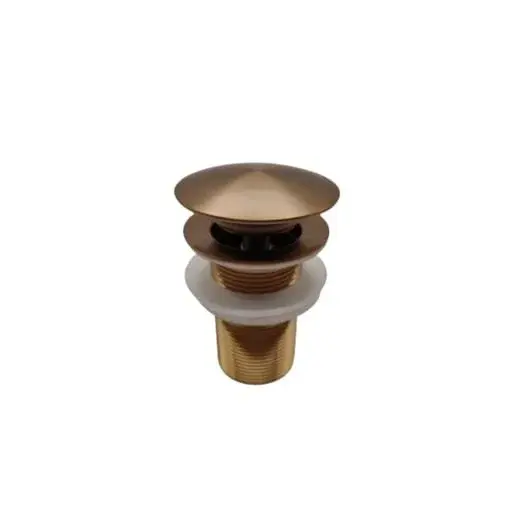 Prietoková zátka SAT k umývadlám bez prepadu rose gold ZATKABRG