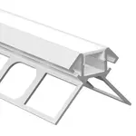 Lišta pre led pásku McLED strieborná mat, hliník, dĺžka 200 cm, výška hrany 10 mm, ML-761.045.43.S2