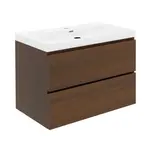 Kúpeľňová skrinka s umývadlom SAT B-Way 79x30x45 cm orech mat BWAY280NUTU4