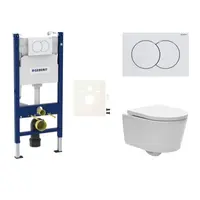 Cenovo zvýhodnený závesný WC set Geberit do ľahkých stien / predstenová montáž + WC SAT Brevis SIKOGESBRED01