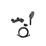 Vaňová batéria SAT B-Way so sprchovacím setom 150 mm čierna SATBSBW222SET