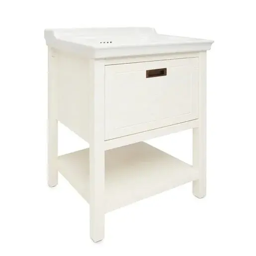 Kúpeľňová skrinka s umývadlom Naturel Country 79,5x85x53 cm biela COUNTRY80ZBI