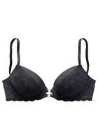 LASCANA Podprsenka  slivková / čierna
