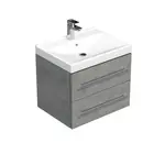 Kúpeľňová skrinka s umývadlom SAT Cube Way 60x53x46 cm betónová podložka CUBE46602BEVER