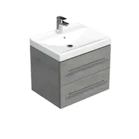 Kúpeľňová skrinka s umývadlom SAT Cube Way 60x53x46 cm betónová podložka CUBE46602BEVER