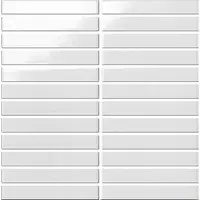 Keramická mozaika Premium Mosaic Kit Kat white 30x30 cm lesk MOSKK2WHL