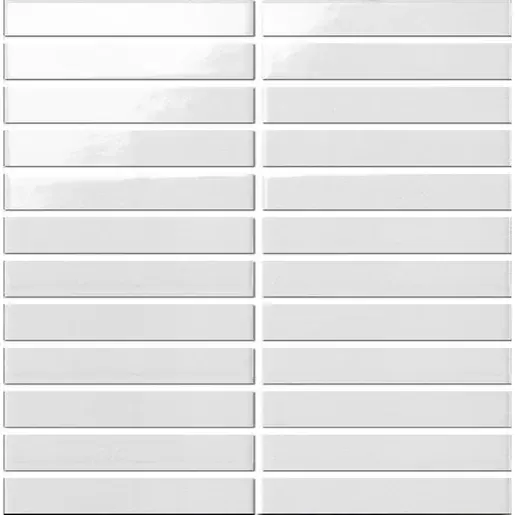 Keramická mozaika Premium Mosaic Kit Kat white 30x30 cm lesk MOSKK2WHL