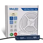 McLED LED páska - sada 6 m, 240 LED/m, WW, 6 W/m, DC 24V, 500 lm/m, CRI90, IP67, 10 mm, vodič 3 m ML-126.034.90.S06001
