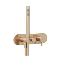 Sprchová a vaňová batéria Ravak Espirit so sprchovacím setom ružové zlato kartáčovaný X070361